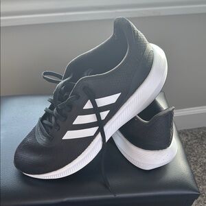 Adidas Black and White Athletic Shoes